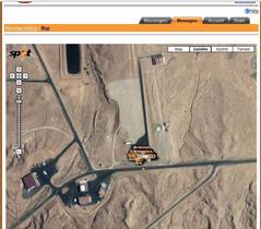 A reminder of the small inaccuracy of GPS signals.  I'm parked at UT25 in Monument Valley, Utah, eating lunch at the building you see at the South edge of the photo.  Notice that the 10 minute interval tracks creep around in a small area around my actual location. Gouldings Spot Tracker.JPG